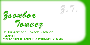 zsombor tomecz business card